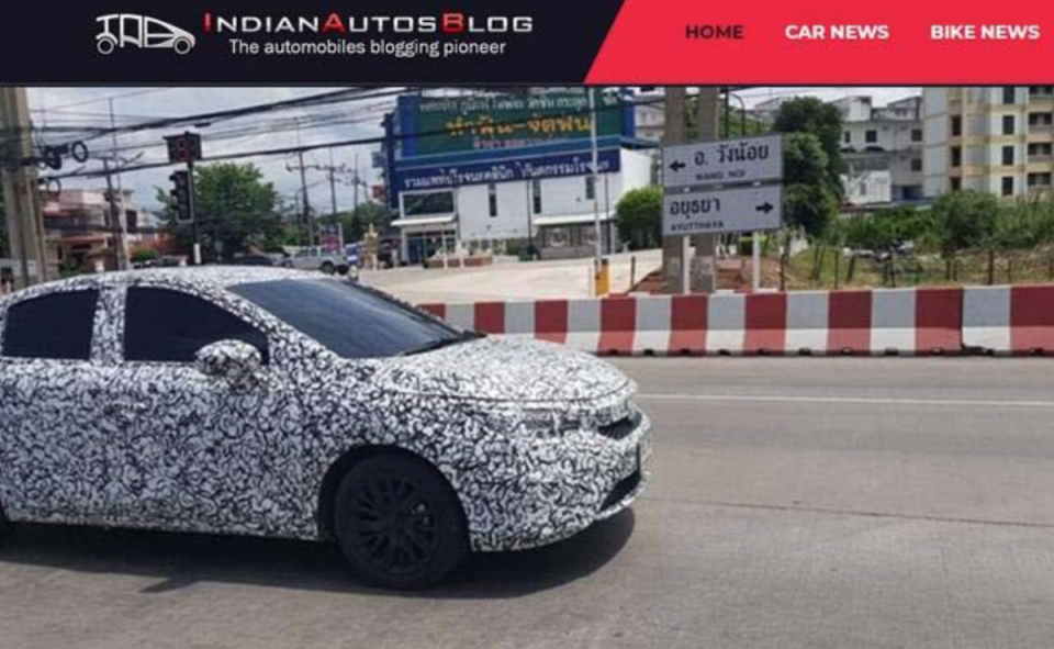 此為外媒《Indianautosblog》捕獲大改款 City 測試車，外觀貌似採用 Civic 造型，為最大亮點。