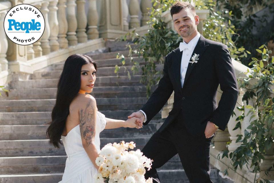 <p><a href="https://www.instagram.com/dueyphoto/?hl=en">Danielle Determan</a></p> Pentatonix Singer Kirstin Maldonado Marries Ben Hausdorff in Texas Wedding Ceremony on April 21. 