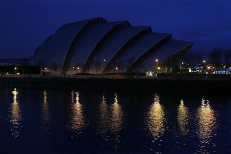 The Clyde Auditorium seen at dusk in Glasgow, Scotland January 16, 2014. REUTERS/Stefan Wermuth