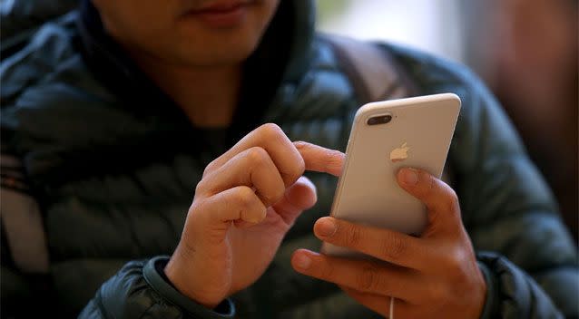 A number of owners of the iPhone 8 have complained of a crackling sound while making calls. Source: Getty