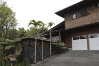 The front of the home where Lindsay Cloyd and her dog, Lily, live, is seen Tuesday, Nov. 29, 2022, in Hilo, Hawaii. (AP Photo/Marco Garcia)