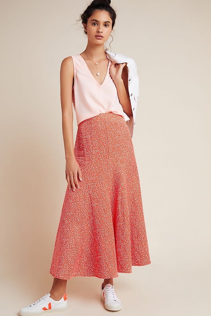 Moglea Dappled Maxi Skirt. Image via Anthropologie.