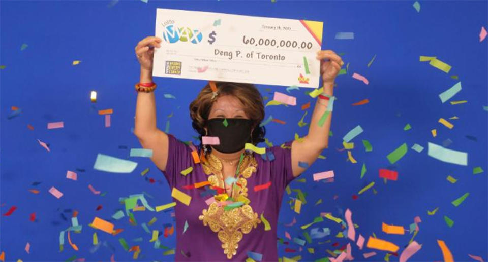Deng Pravatoudom won $61 million with numbers her husband dreamed about. Source: Ontario Lottery and Gaming
