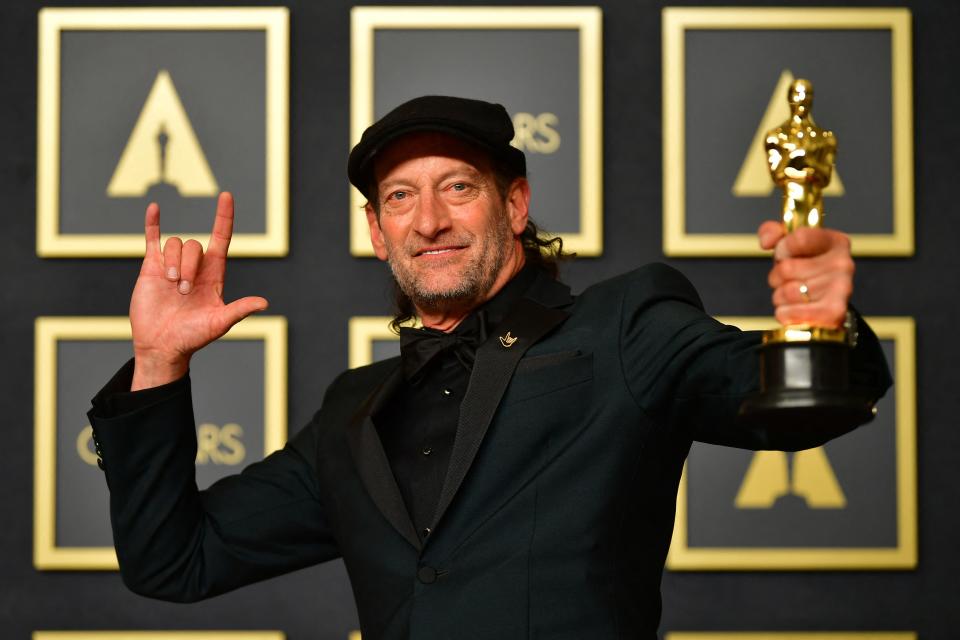 Troy Kotsur won Best Supporting Actor at the Oscars for 'CODA'. (AFP/Getty)