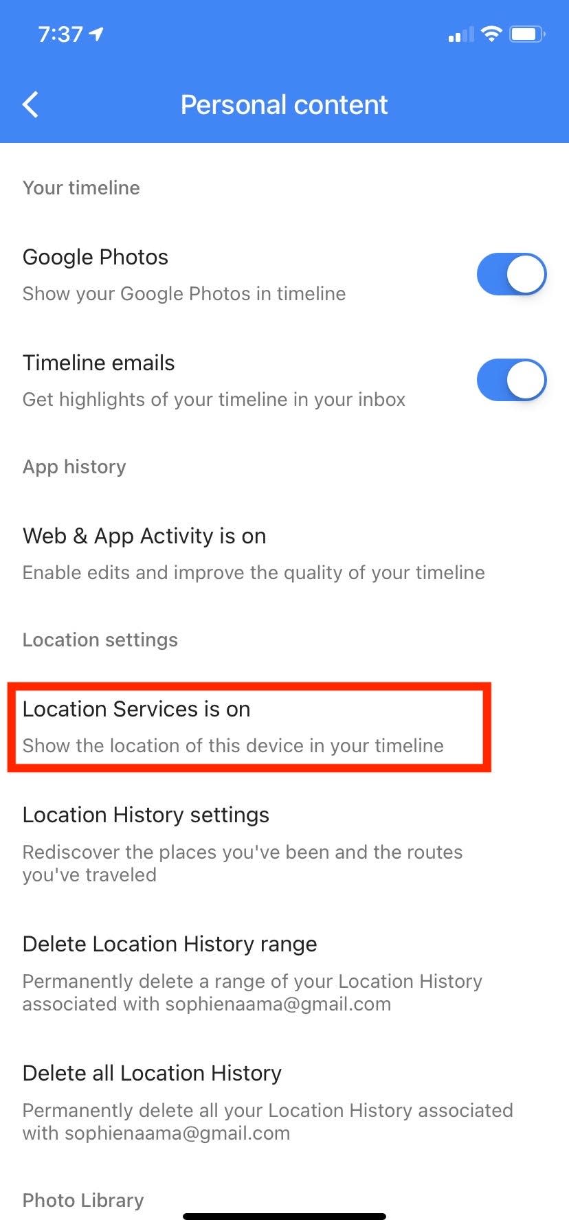 How to disable Google Maps’ timeline history   5
