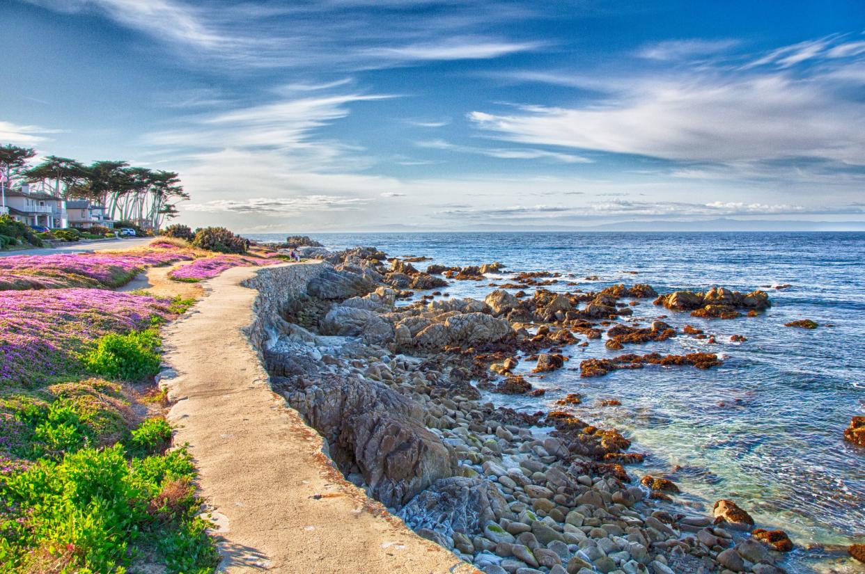 Pacific Grove, California's walkways and parks along the beach make for a relaxing stroll.
