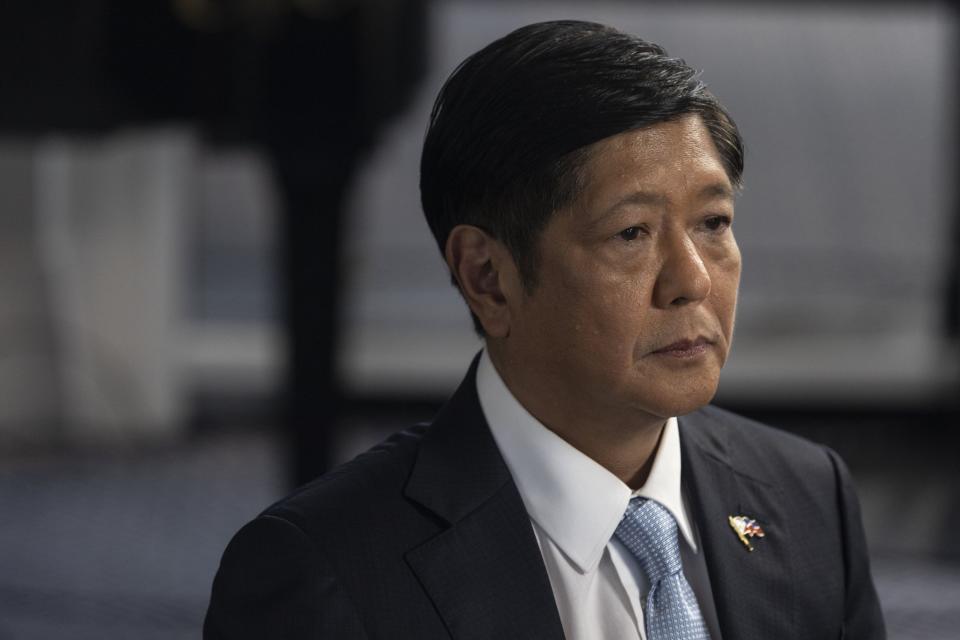 Ferdinand Marcos Jr., Philippines' president, during a Bloomberg Television interview in New York, US, on Friday, Sept. 23, 2022. Marcos has pledged to strengthen political and economic ties with the US, in contrast with his predecessor Duterte, saying that his nation looks to the US whenever in crisis.