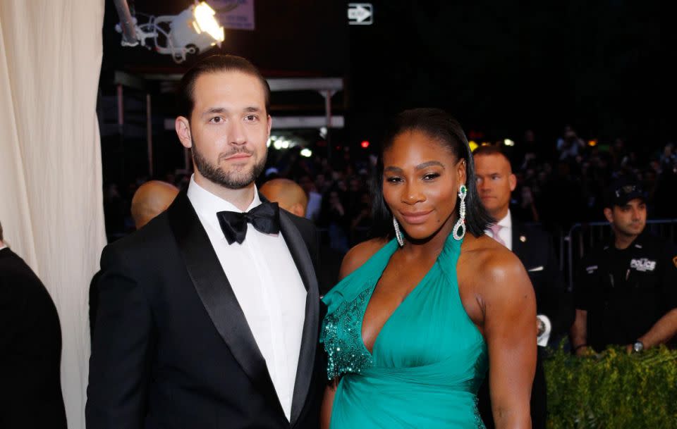 Serena Williams and Alexis Ohanian are married - the pair pictured here in May. Source: Getty