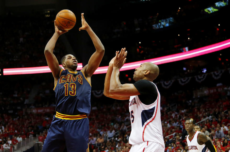 After struggling to stop the Celtics inside in Game 1 of the Eastern Conference Finals on Sunday, Cleveland is contemplating starting Tristan Thompson for Game 2 on Tuesday. (Getty Images)