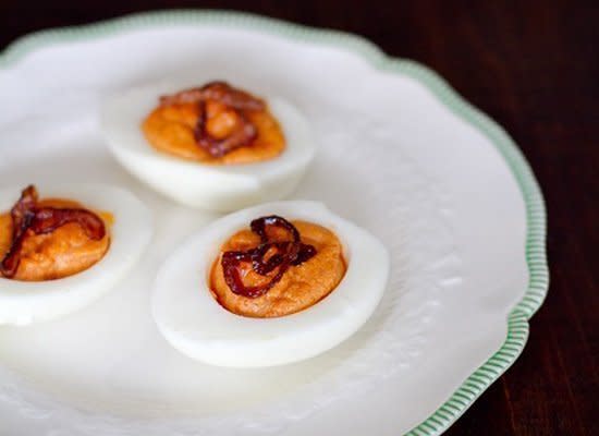 <strong>Get the <a href="http://www.acouplecooks.com/2011/04/smoky-deviled-eggs/" target="_hplink">Smoky Deviled Eggs recipe from ACoupleCooks.com</a></strong>