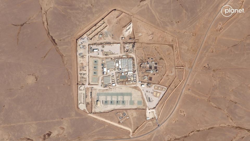 Satellite view of the US military outpost known as Tower 22 in Jordan on Oct. 12, 2023 in this handout image.