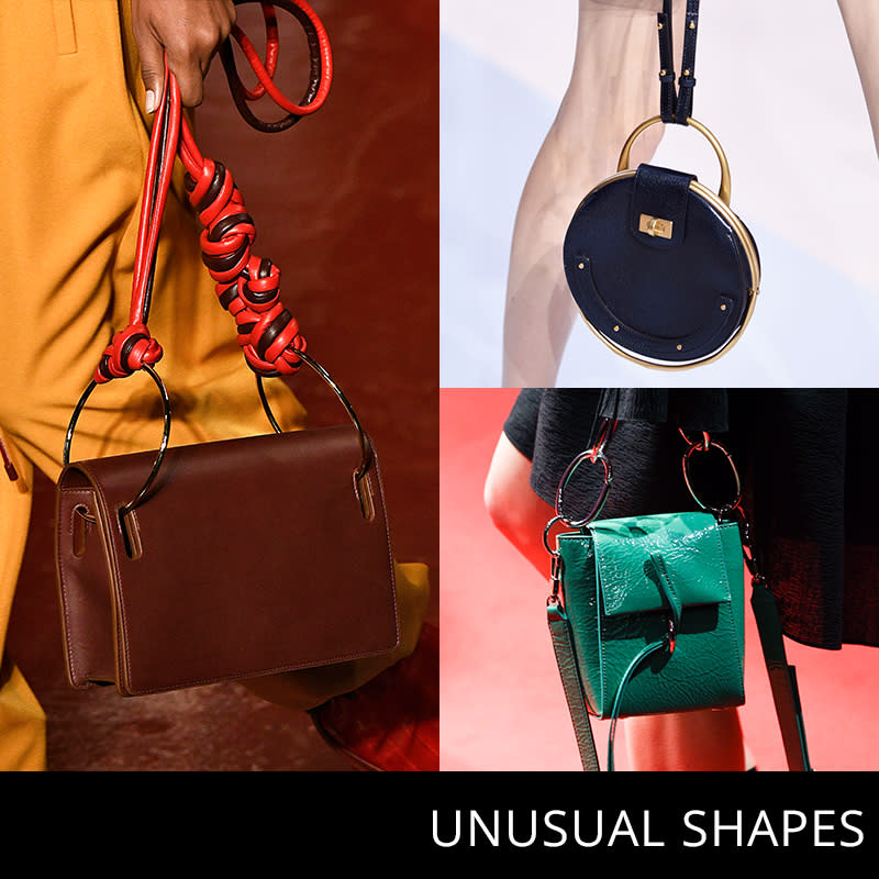 <p>From quirky details to geometric silhouettes, cross-body and shoulder bags come with a dose of fun this season.</p> <h4>Roksanda, Chloé, 3.1 Phillip Lim. Photos: Getty Images</h4>