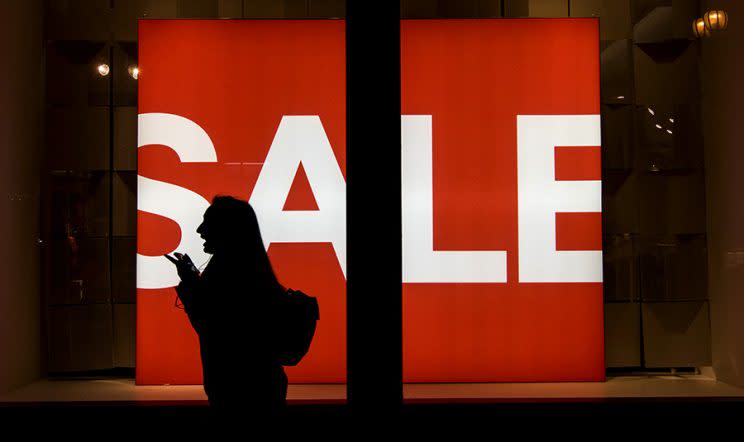 A new study finds that nearly half of women need to see a sale of 41 percent or higher before they’ll walk into a store. (Photo: Getty Images)