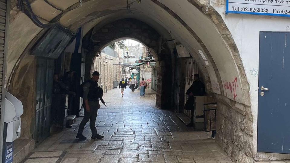 PHOTO: A view of Jerusalem, a usually bustling city that's become quiet amid the fighting between Israel and Hamas, in a photo taken on Sunday, Oct. 15, 2023. (Guy Davies/ABC News)