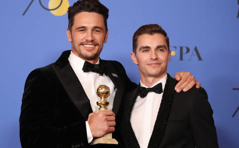 Franco, pictured with brother Dave, collected a Golden Globe this past weekend for The Disaster Artist - Credit: REUTERS/Lucy Nicholson