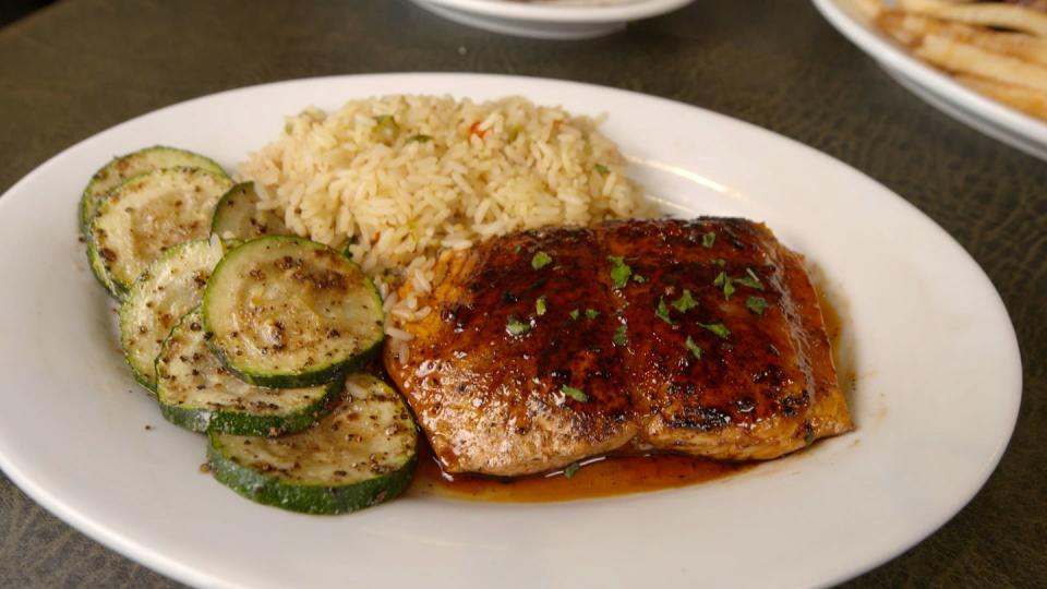 Best Entrée: Hickory Bourbon Salmon