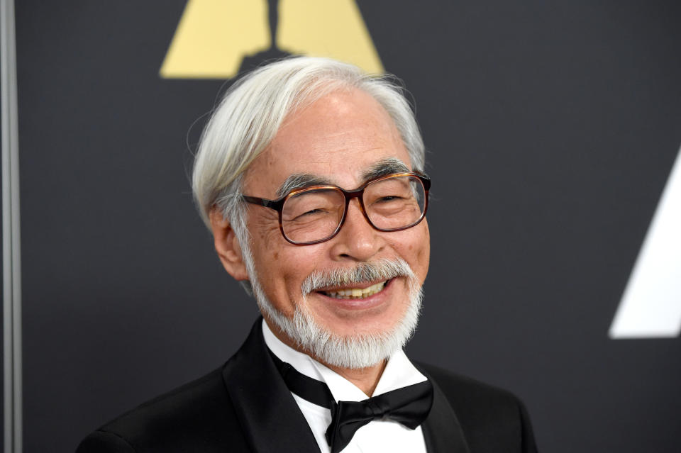 HOLLYWOOD, CA - 08 DE NOVIEMBRE: El homenajeado Hayao Miyazaki asiste a los Premios de los Gobernadores 2014 de la Academia de Artes y Ciencias Cinematográficas en el Ray Dolby Ballroom en Hollywood & Highland Center el 8 de noviembre de 2014 en Hollywood, California. (Foto de Frazer Harrison/Getty Images)