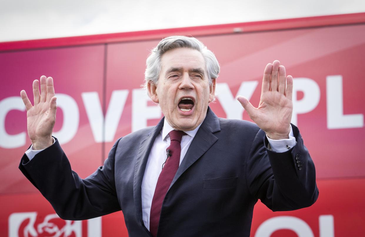 <p>Gordon Brown put himself at the head of a campaign against Scottish independence today</p>