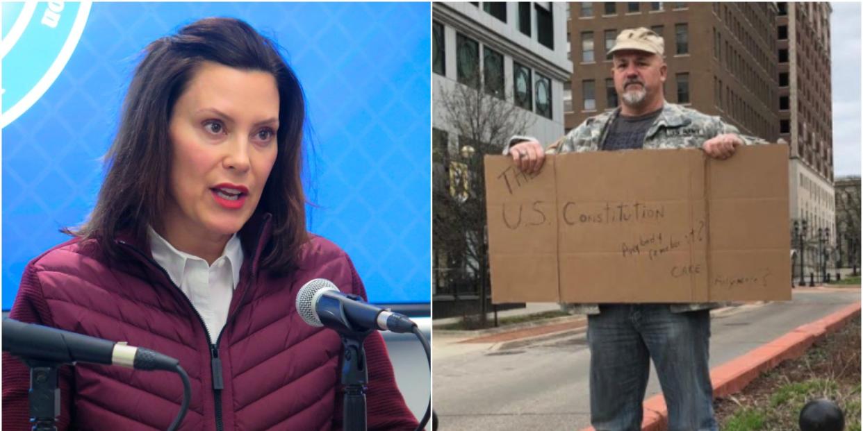 Gretchen Whitmer protest