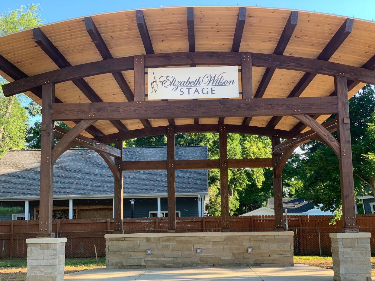 This new stage in Tecumseh's Adams Park will be dedicated at a ribbon cutting ceremony Thursday, July 21, with a Music in the Park concert to follow.