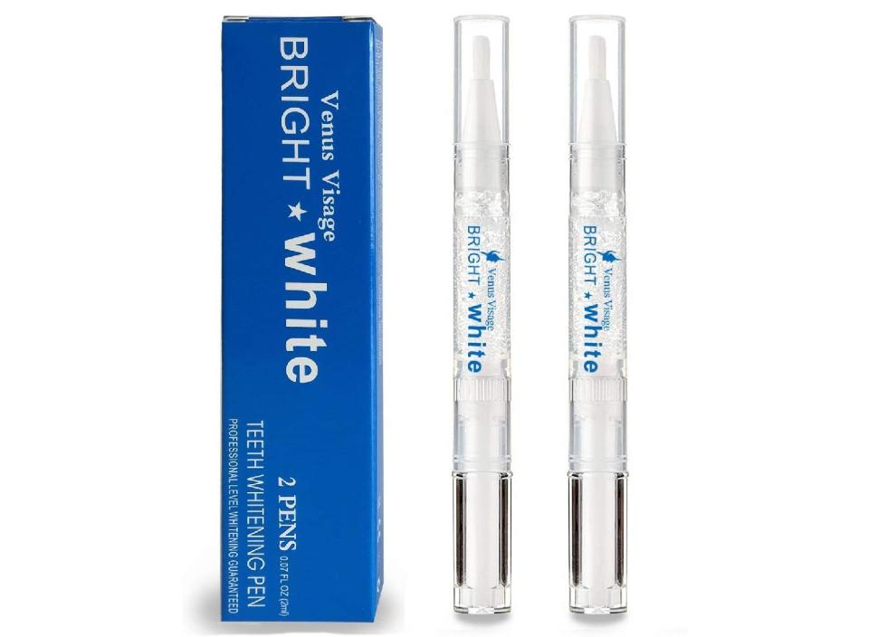 Get this pack of two whitening pens to keep your teeth sparkling white for over 40 uses. (Source: Amazon)