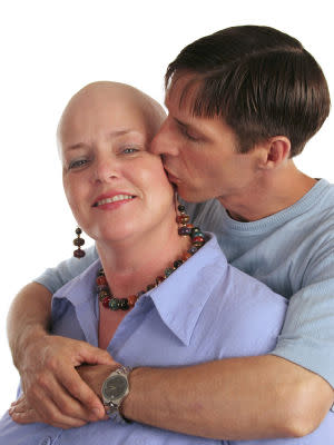 cancer patient with her husband