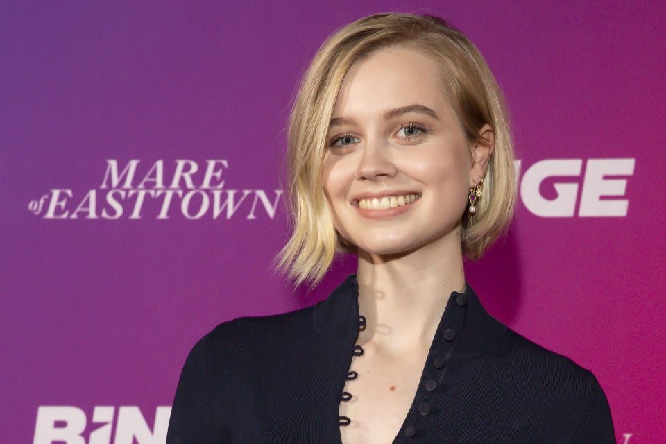 Angourie Rice attends the Melbourne premiere of Mare of Easttown on April 15, 2021 in Melbourne, Australia. 