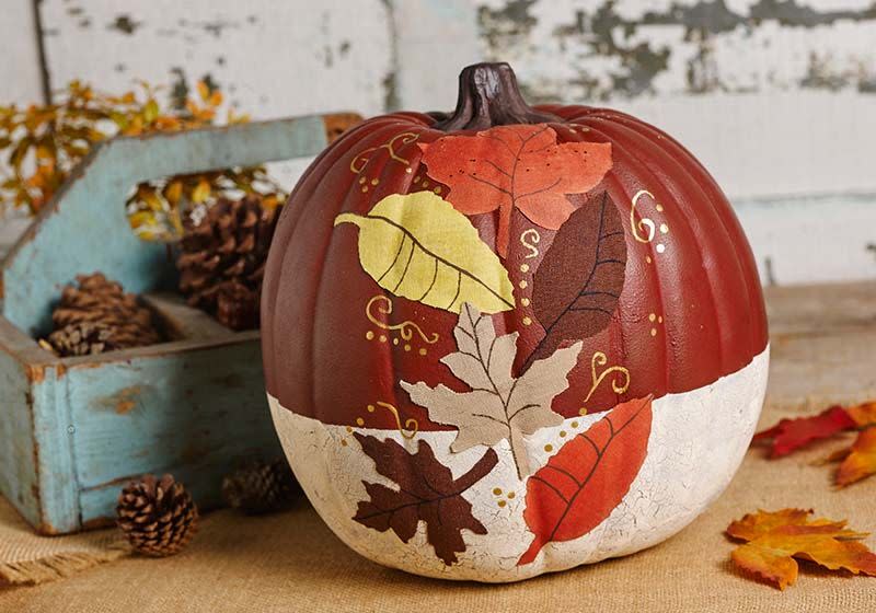 19) Festive Fall Designed Pumpkin