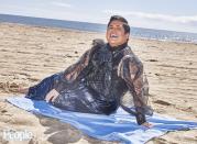 <p>"Being a native Angelino I love the beach, so getting ready by the ocean and having a fun photoshoot with Jen [Rosenstein] before we head out to the GLAAD Awards was the start of a great day," he told PEOPLE. </p>