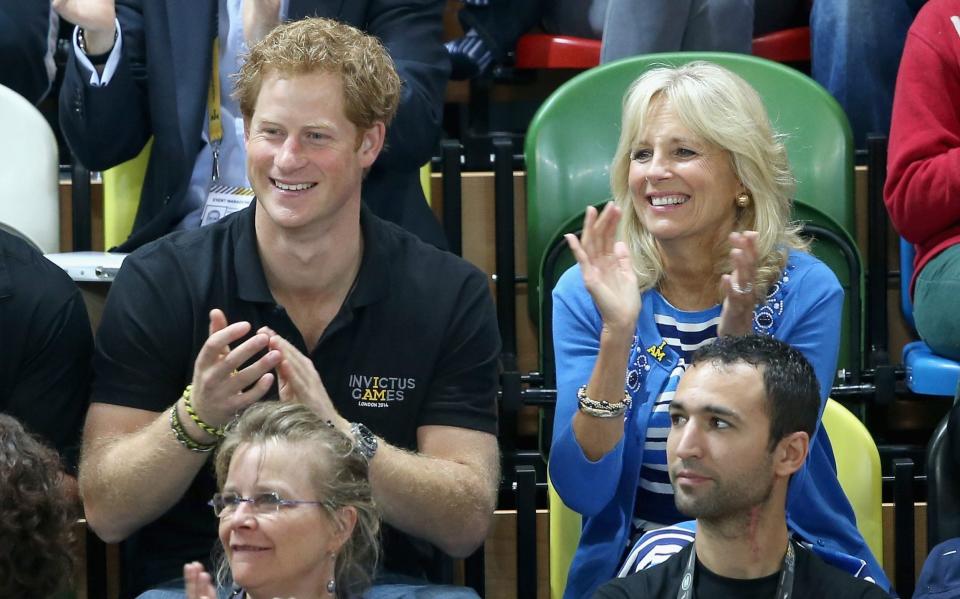 The Duke and Dr Biden at the Invictus Games in London in 2014 - GETTY IMAGES