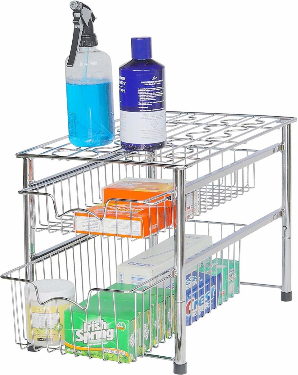 <strong><a href="https://www.amazon.com/Simple-Houseware-Stackable-Sliding-Organizer/dp/B01M0TS64K/ref=sr_1_8?thehuffingtop-20" target="_blank" rel="noopener noreferrer">Find it for $27 on Amazon</a></strong>.