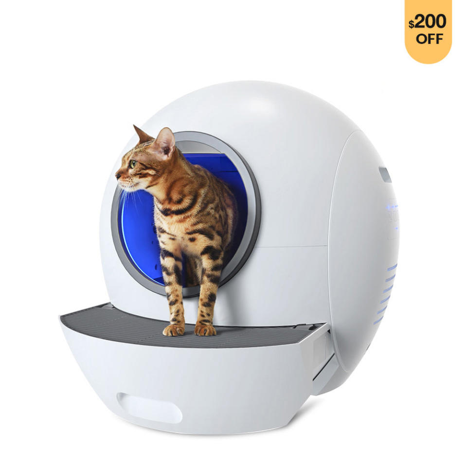 <p><a href="https://go.redirectingat.com?id=74968X1596630&url=https%3A%2F%2Fwww.elspet.com%2Fproducts%2Fself-cleaning-cat-litter-box-toilet&sref=https%3A%2F%2Fwww.countryliving.com%2Flife%2Fkids-pets%2Fg60246647%2Fbest-automatic-litter-boxes%2F" rel="nofollow noopener" target="_blank" data-ylk="slk:Shop Now;elm:context_link;itc:0;sec:content-canvas" class="link ">Shop Now</a></p><p>Spaceship Self Cleaning Litter Box</p><p>elspet.com</p><p>$569.99</p><span class="copyright">Els Pet</span>