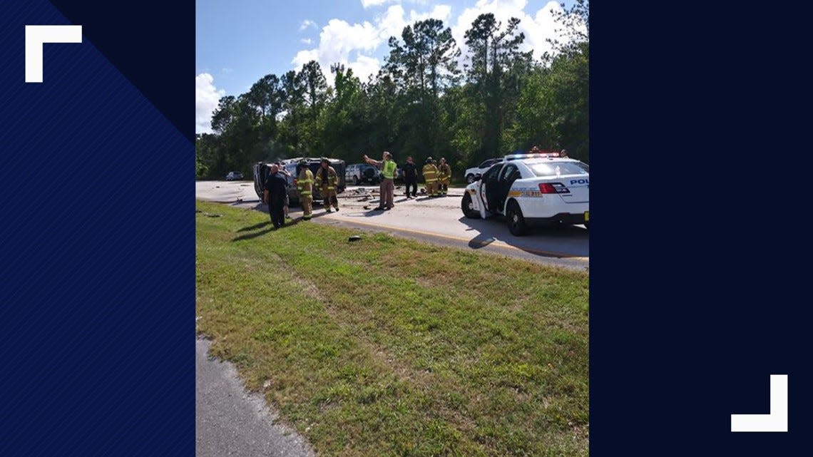 James David Robinson, 60, died on April 11, 2019, when his Chevrolet Suburban (left) flipped on Roosevelt Boulevard as he was being chased by Ana Valeska Jimenez, the Florida Highway Patrol said.