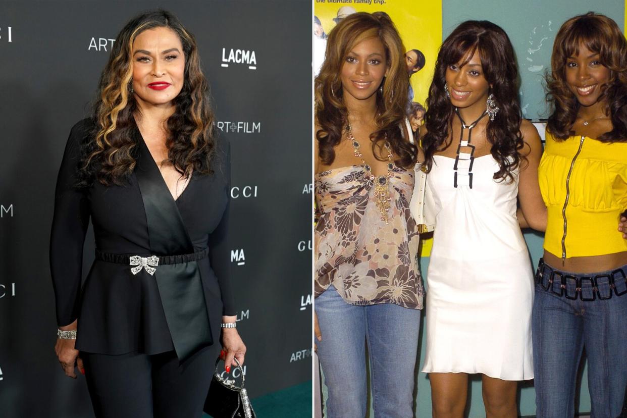 Tina Knowles and beyonce, solange, kelly rowland