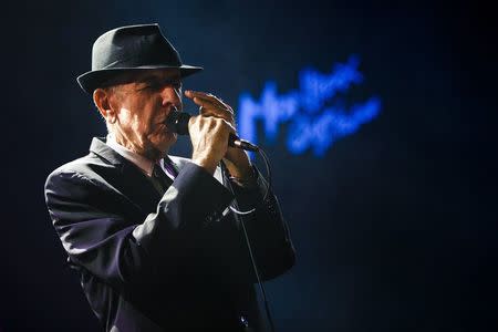 Canadian singer-songwriter Leonard Cohen performs during the first night of the 47th Montreux Jazz Festival in Montreux, Switzerland on July 4, 2013. REUTERS/Valentin Flauraud/File Photo