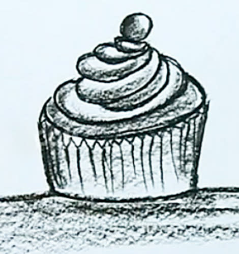 A cupcake drawing can male you feel better