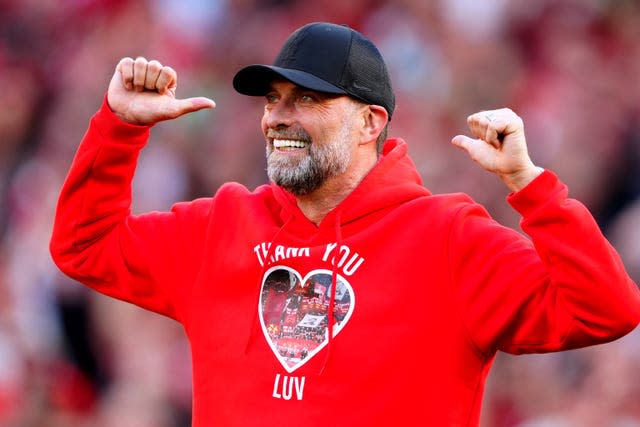 Jurgen Klopp said goodbye to Anfield on Sunday