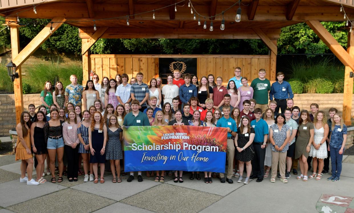 The Licking County Foundation's 2023 scholarship recipients celebrated earlier this summer at the Trout Club in Newark.