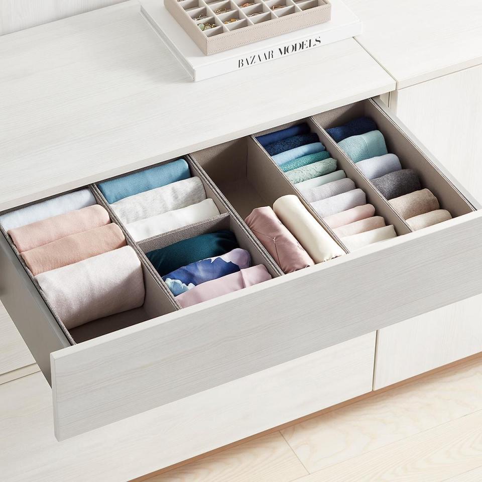 The Container Store Grey Cambridge Drawer Organizers