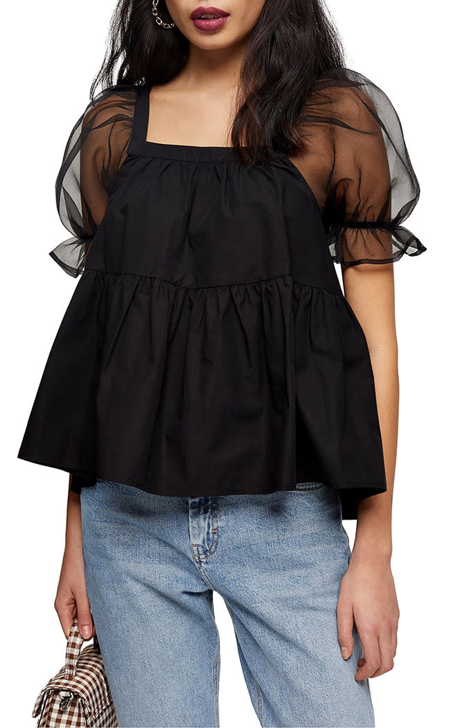 Topshop puff sleeve top