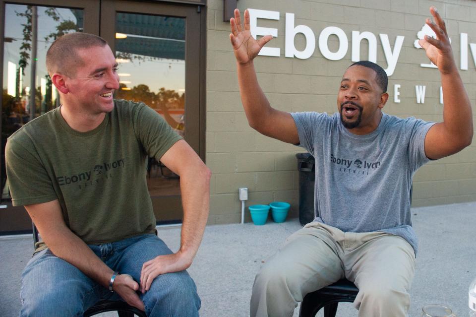 Ebony and Ivory Brewing co-owners Mitchell Russell, left, and Chico Dupas want to brew beer that's approachable and affordable. "We don't want the message to be that this is a brewery for Black people, we want the message to be that this is a brewery for all people," Dupas said.