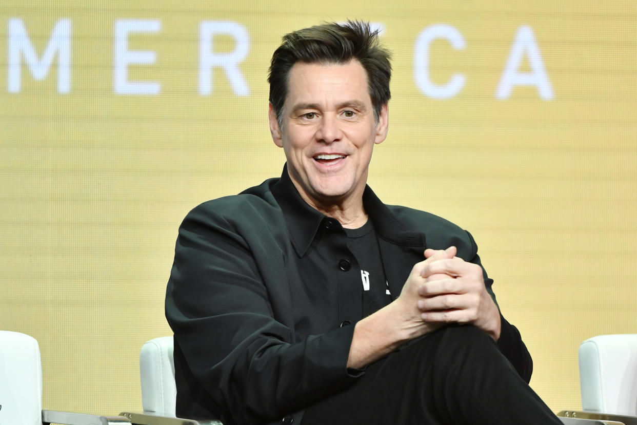 BEVERLY HILLS, CA - AUGUST 02: Jim Carrey of "Kidding" speaks during the Showtime segment of the 2019 Summer TCA Press Tour at The Beverly Hilton Hotel on August 2, 2019 in Beverly Hills, California. (Photo by Amy Sussman/Getty Images)