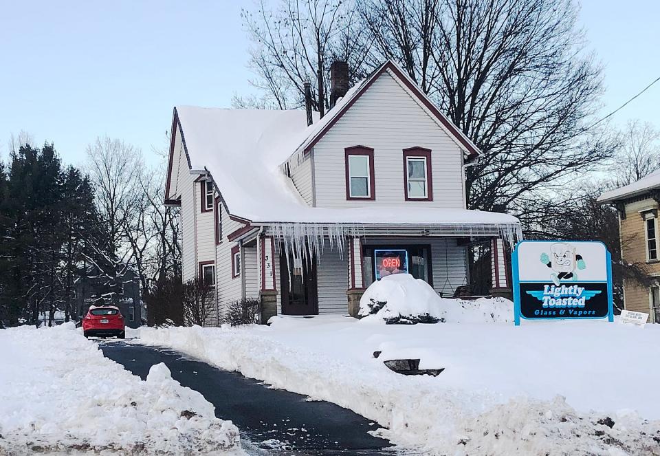 Next-Level Operators LLC received approval from the state pharmacy board to open a medical marijuana dispensary at 331 E. Main St. in Kent, shown here in February.