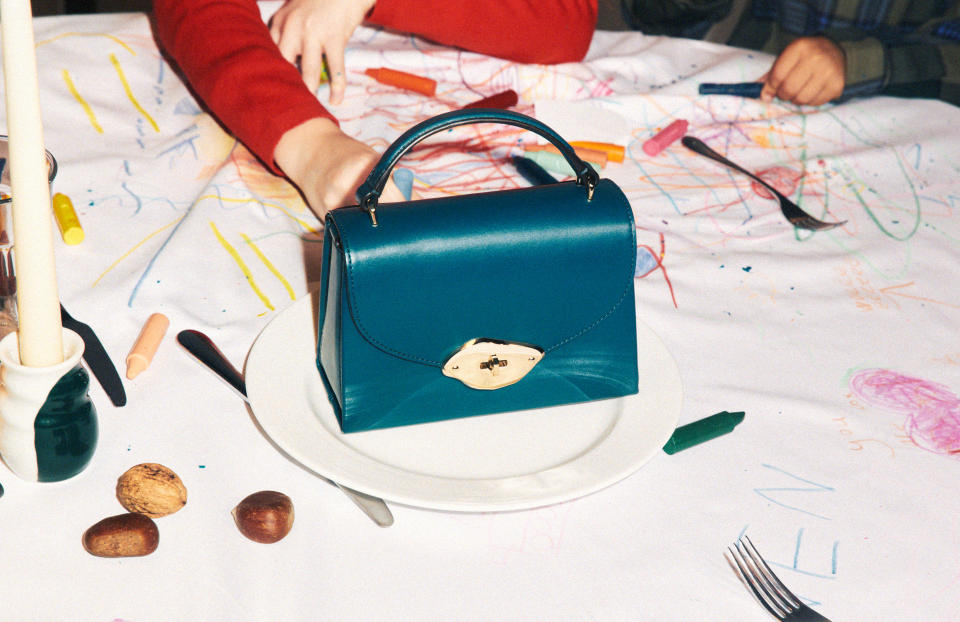 An image of the small Lana bag from Mulberry's festive campaign.