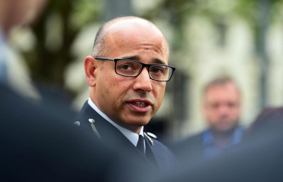 Met deputy assistant commissioner Neil Basu speaks to the media outside New Scotland Yard (PA)