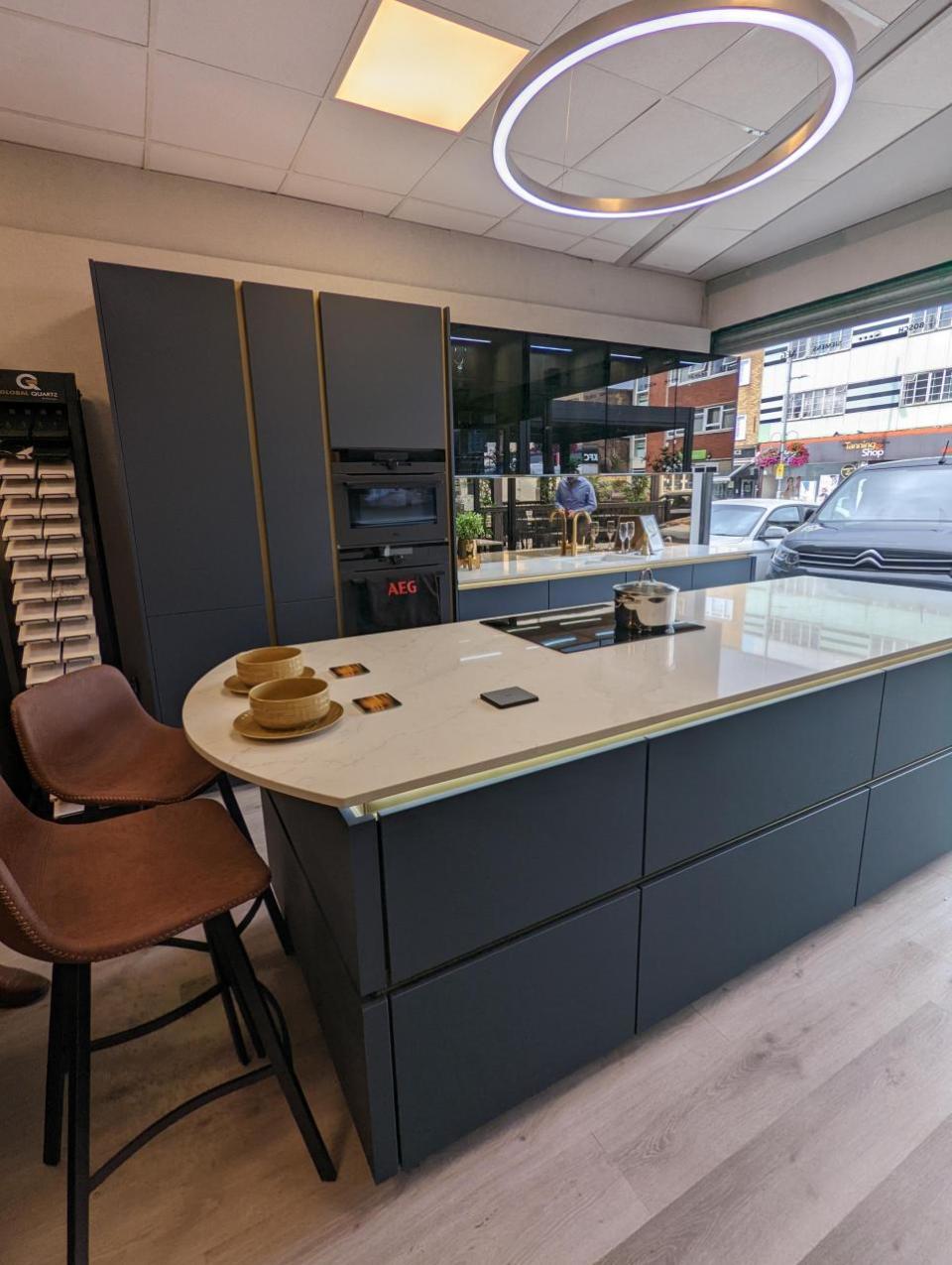 News Shopper: The showroom features several kitchen displays and appliances from well-known brands