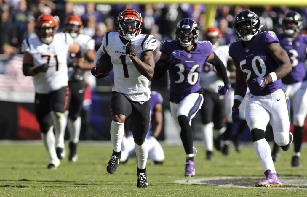 Burrow, Chase lead way as Bengals speed past Ravens 41-17