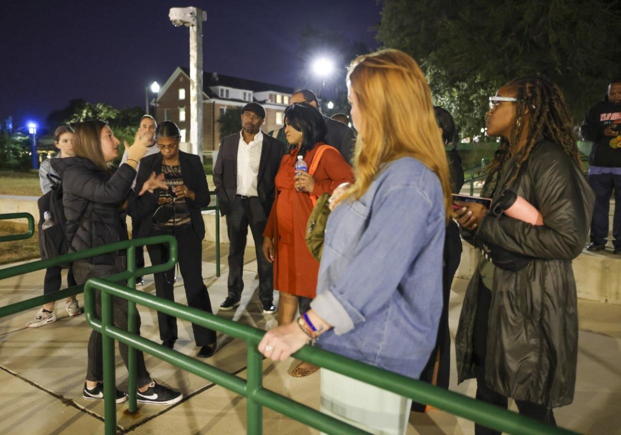 Advance team from Good Morning America visits FAMU's campus in advance of this weekend's  live broadcasts.