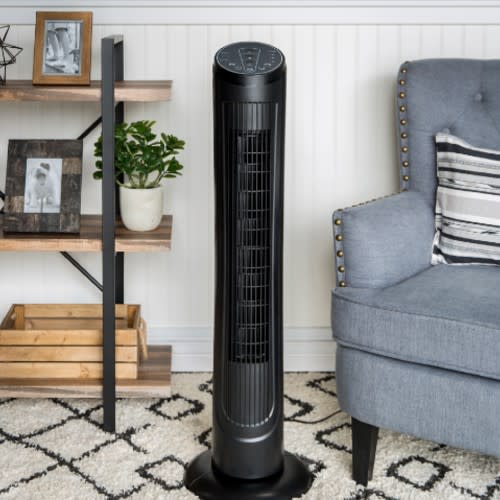 Best Choice Products Portable Quiet Oscillating Standing Floor Tower Fan. (Photo: Walmart)