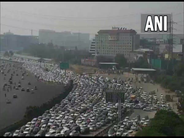 Visulas from Gurugram-Delhi border. (Photo/ ANI)